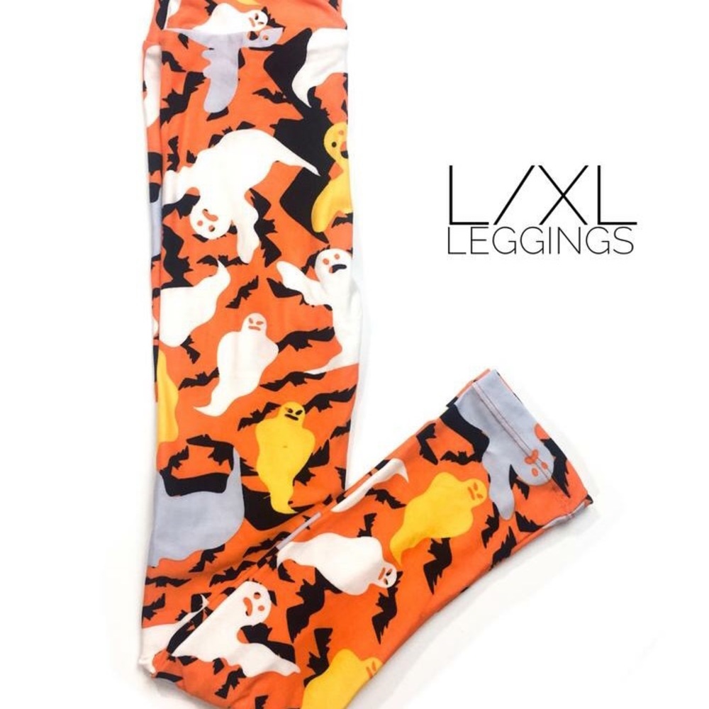 LuLaRoe L/XL kids Halloween leggings NWT ghosts